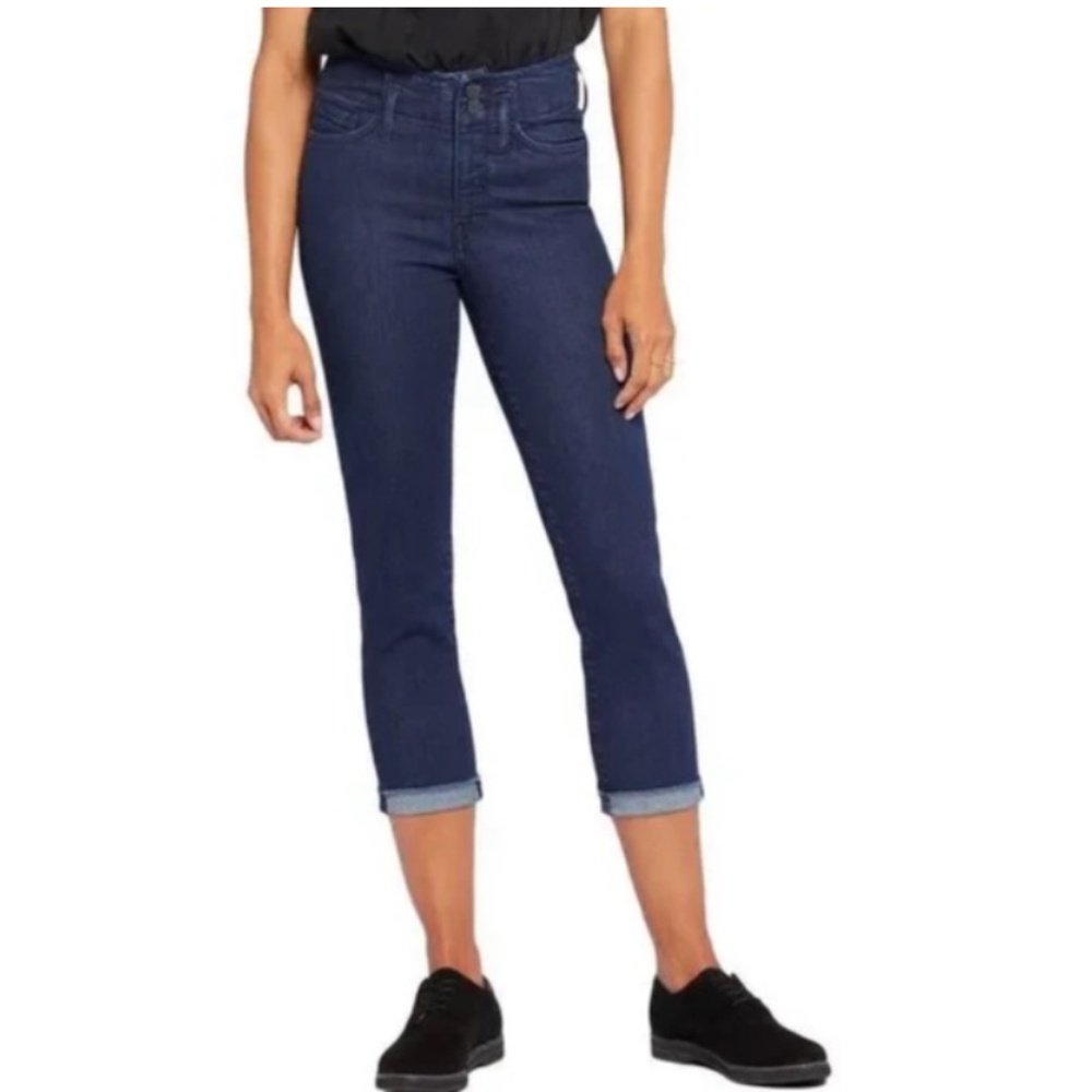 NYDJ Chloe Hollywood Stretch Lift Tuck Slimming Capri Jeans NWT 10 Petite